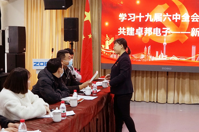 ZOBO蜜桃在线观看网站党支部丨开展“学习贯彻党的十九届六中全会精神”主题党日活动